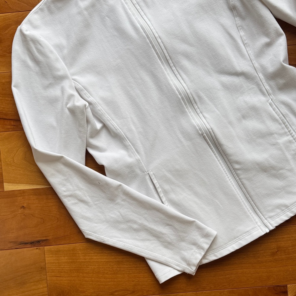 Beyond Yoga Women’s White Zip-Up Jacket Small - Picture 2 of 6